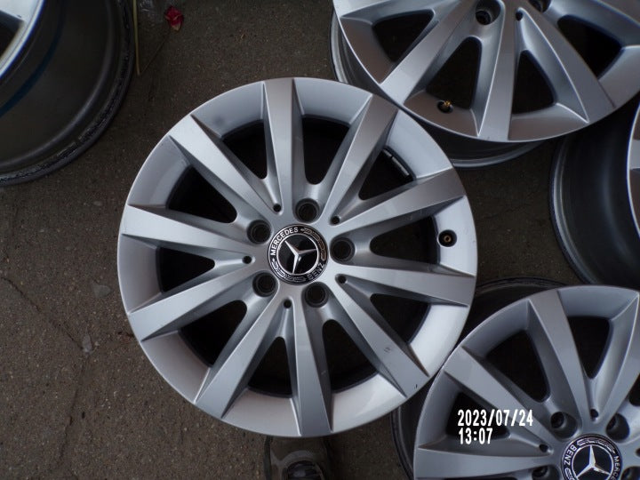4x Alufelge 16 Zoll 6.5" 5x112 49ET Matt Silber A2464010500 Mercedes-Benz W246 FEL7748670647jk