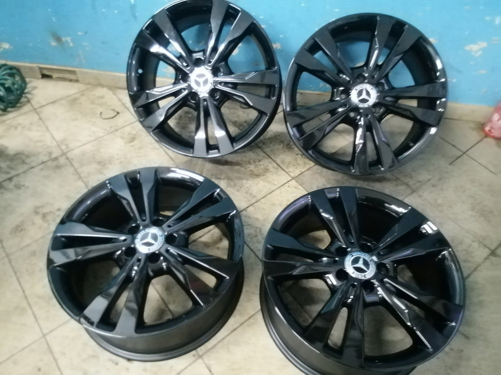 4x Alufelge 18 Zoll 7.5" 5x112 44ET Schwarz A2054012802 Mercedes-Benz Rim Wheel