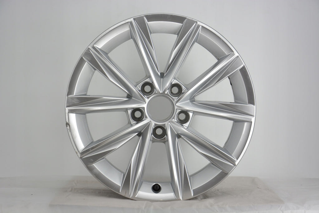 1x Alufelge 16 Zoll 6.5" 5x112 33ET Glanz Silber 7N0601025Q Vw Rim Wheel