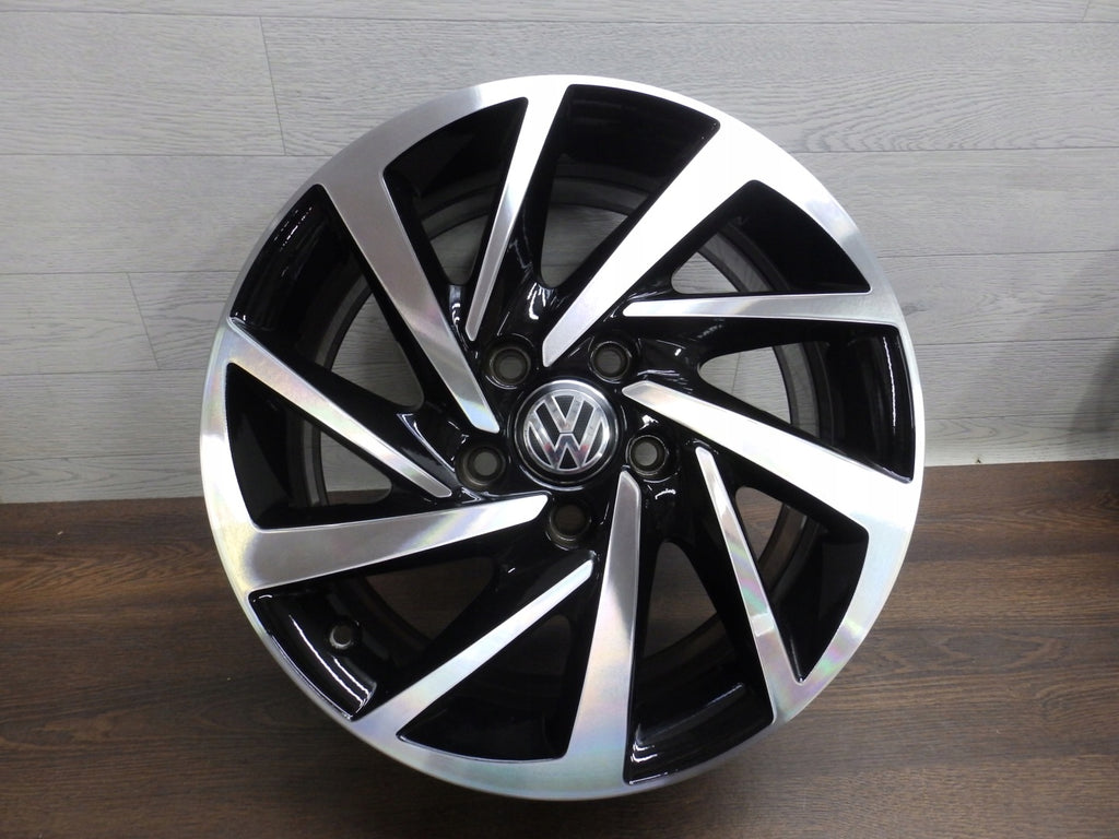 4x Alufelge 16 Zoll 6.5" 5x112 46ET Glanz Schwarz 5G0601025DM VW Golf Vii FEL9903894248ns