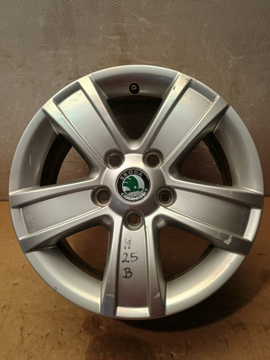 1x Alufelge 15 Zoll 6.5" 5x112 50ET Glanz Silber 1Z0601025S Skoda Octavia Ii FEL2570626361ct
