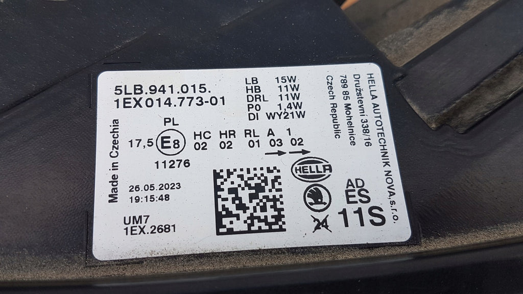 Frontscheinwerfer Skoda Enyaq 5LB941015 LED Links Scheinwerfer Headlight