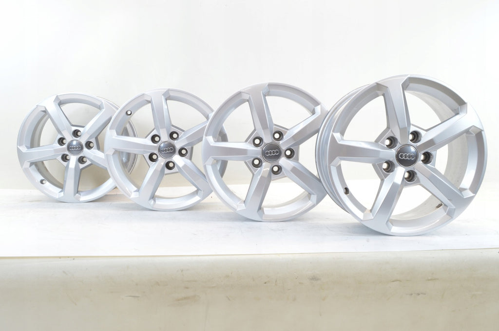 4x Alufelge 16 Zoll 6.5" 5x112 43ET Silber Audi Rim Wheel FEL2490160224gx