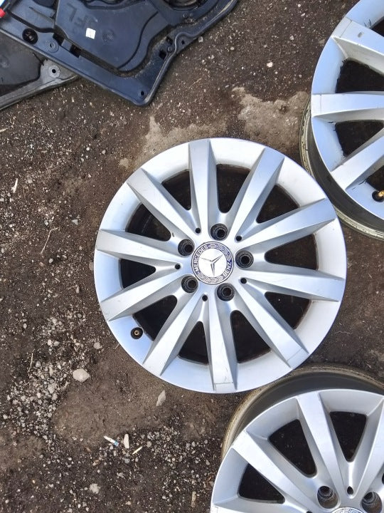 4x Alufelge 16 Zoll 6.5" 5x112 49ET A2464010202 Mercedes-Benz W246 Rim Wheel FEL8812575603by