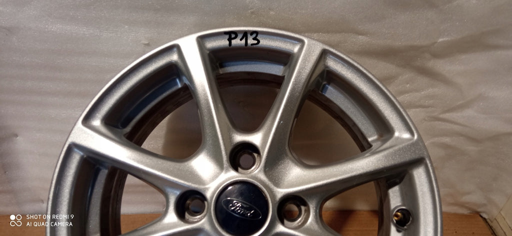 1x Alufelge 15 Zoll 6.0" 4x108 45ET Glanz Silber H1BC-A1B Ford Fiesta Rim Wheel