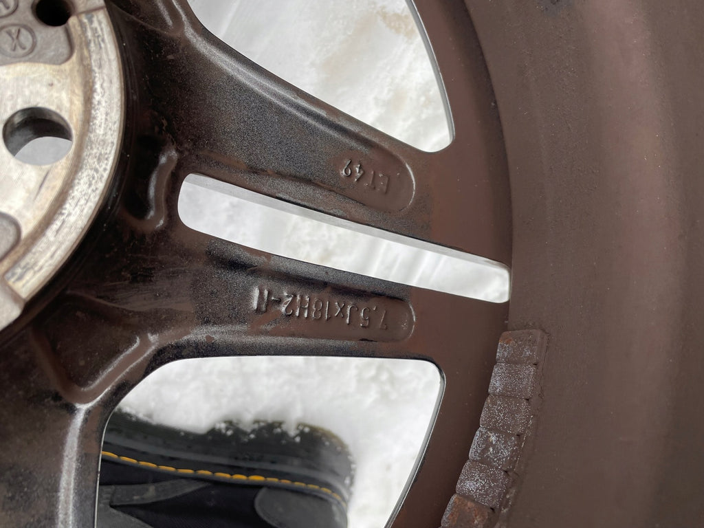 4x Alufelge 18 Zoll 7.5" 5x112 49ET Glanz Schwarz A1774011500 Mercedes-Benz