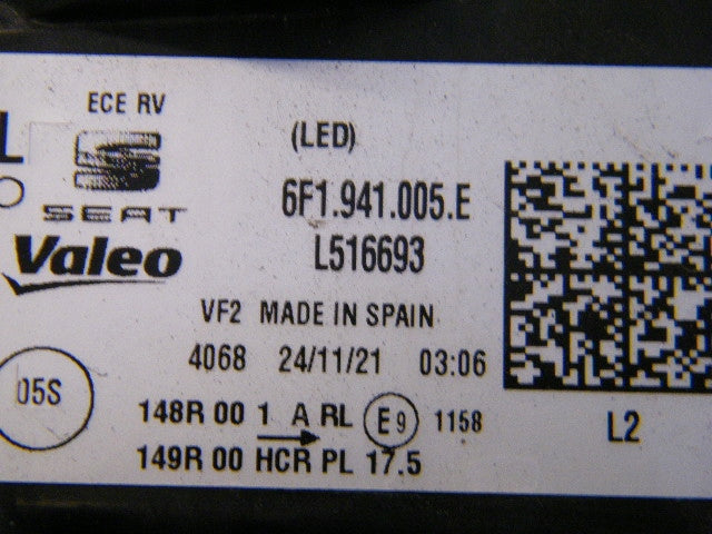 Frontscheinwerfer Seat Ibiza 6F1941005E LED Links Scheinwerfer Headlight