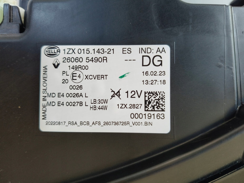 Frontscheinwerfer Renault Megane E-Tech 260605490R Full LED Links Headlight SCH7629552886xy