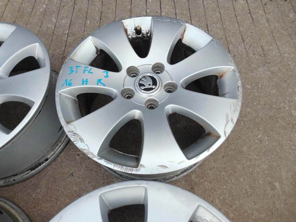4x Alufelge 16 Zoll 6.5" 5x112 46ET 3T0601025 Skoda Superb I Rim Wheel FEL8359283718sy