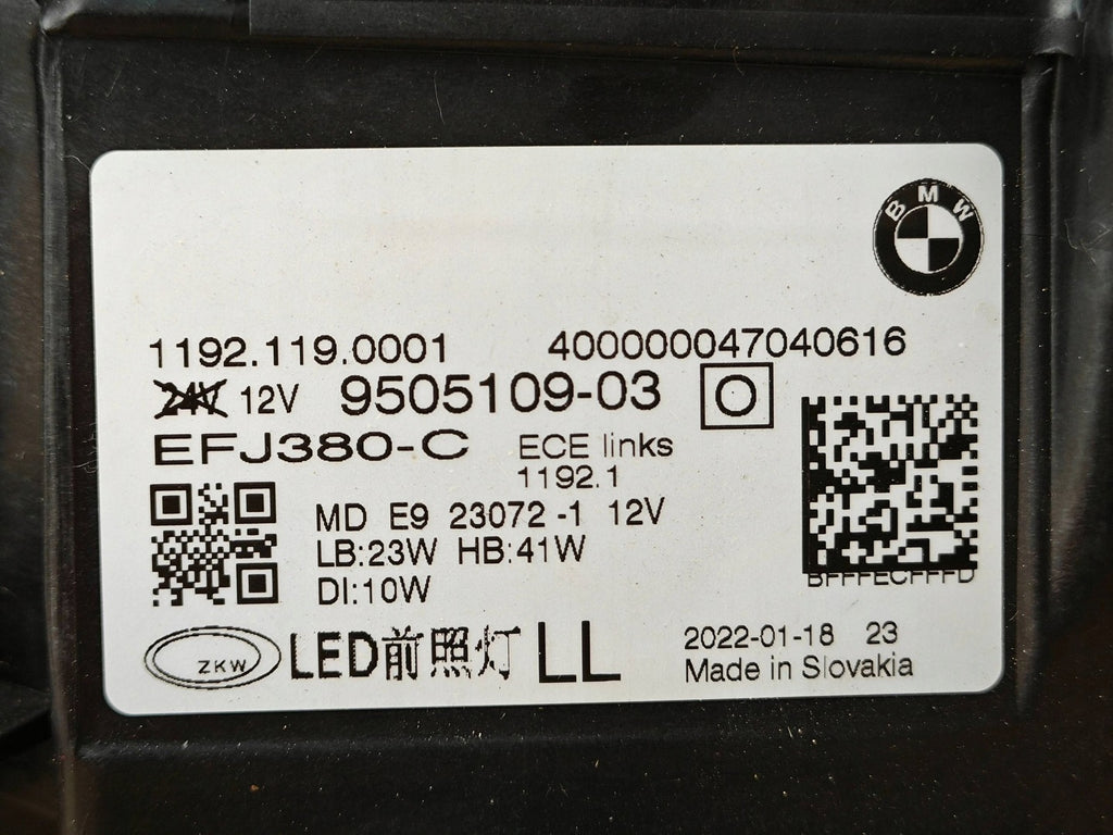 Frontscheinwerfer BMW 4 G22 G82 G23 G83 G26 9505109 LED Links Headlight SCH4794049942ww