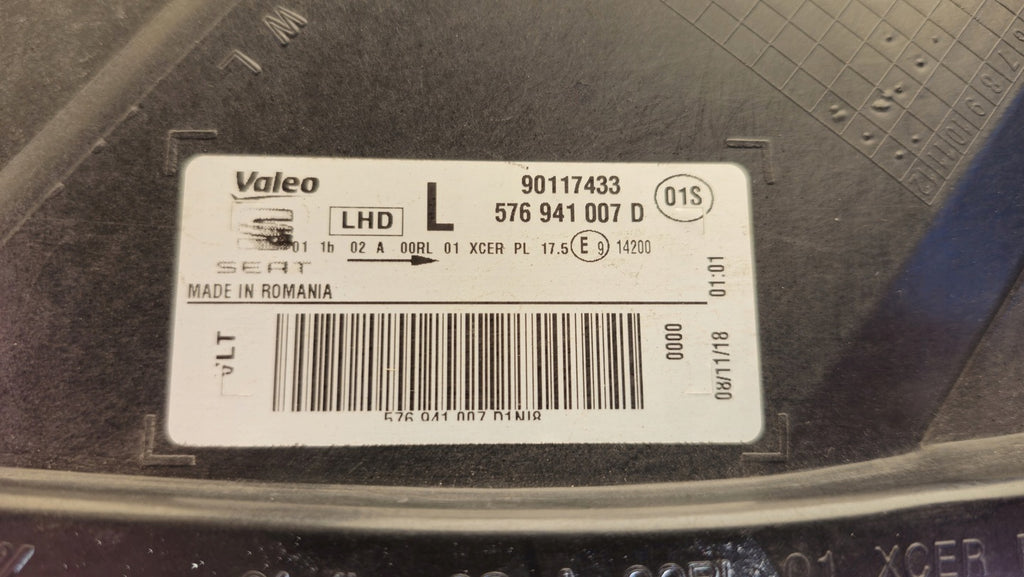 Frontscheinwerfer Seat Ateca 90117433 576941007D LED Links Headlight