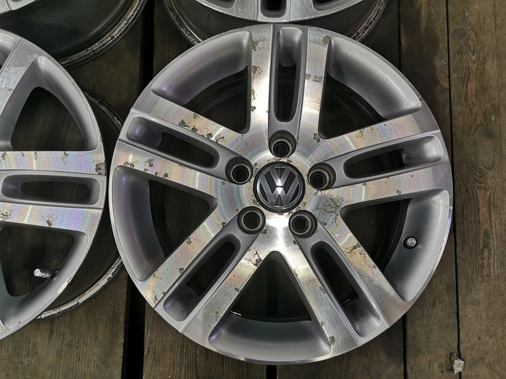 4x Alufelge 16 Zoll 6.5" 5x112 50ET Glanz Silber 1K0601025AJ VW Touran Rim Wheel FEL4910079252vo