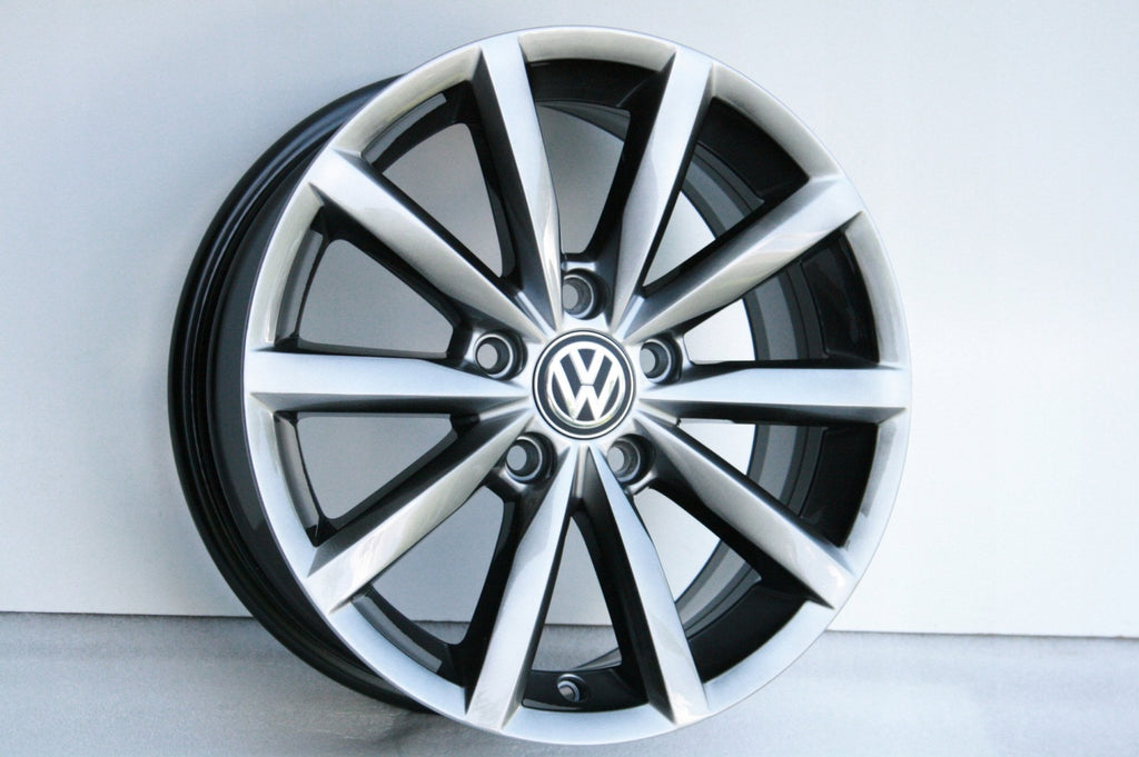 4x Alufelge 16 Zoll 6.5" 5x112 Glanz 5G0601025BQ VW Passat Beetle Touran Jetta FEL3714780751td