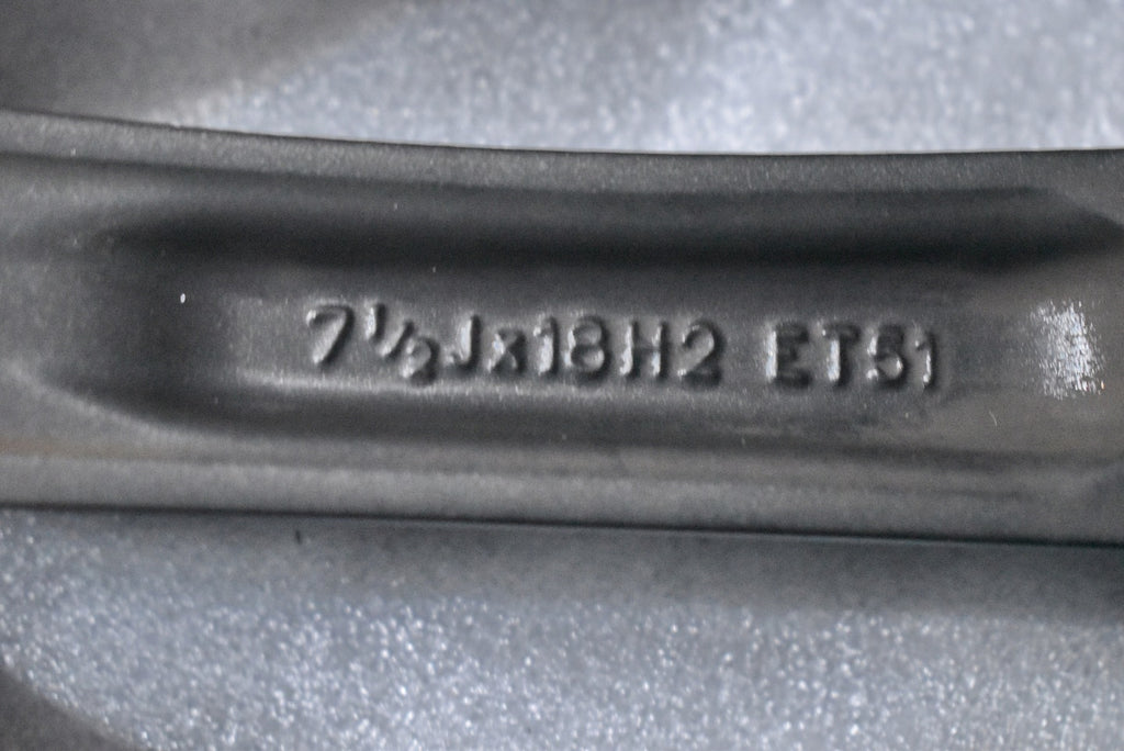 1x Alufelge 18 Zoll 7.5" 5x112 51ET Matt Graphit 5E0601025K Skoda Octavia Iii