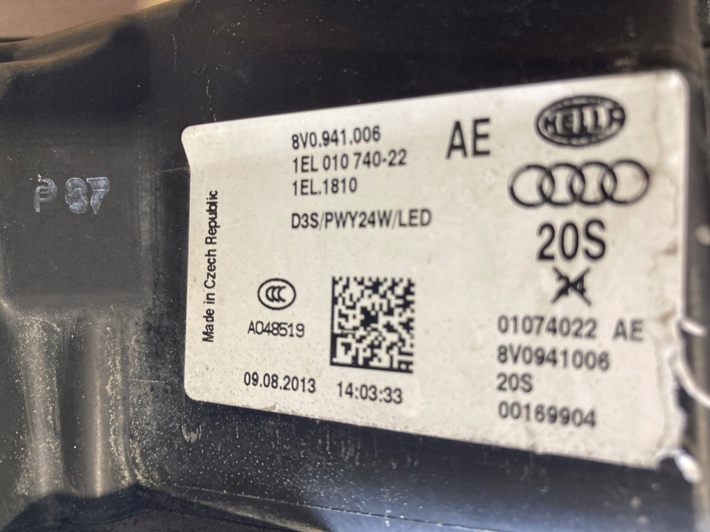Frontscheinwerfer Audi A3 8V0941006AE Rechts Scheinwerfer Headlight SCH2343108753zg