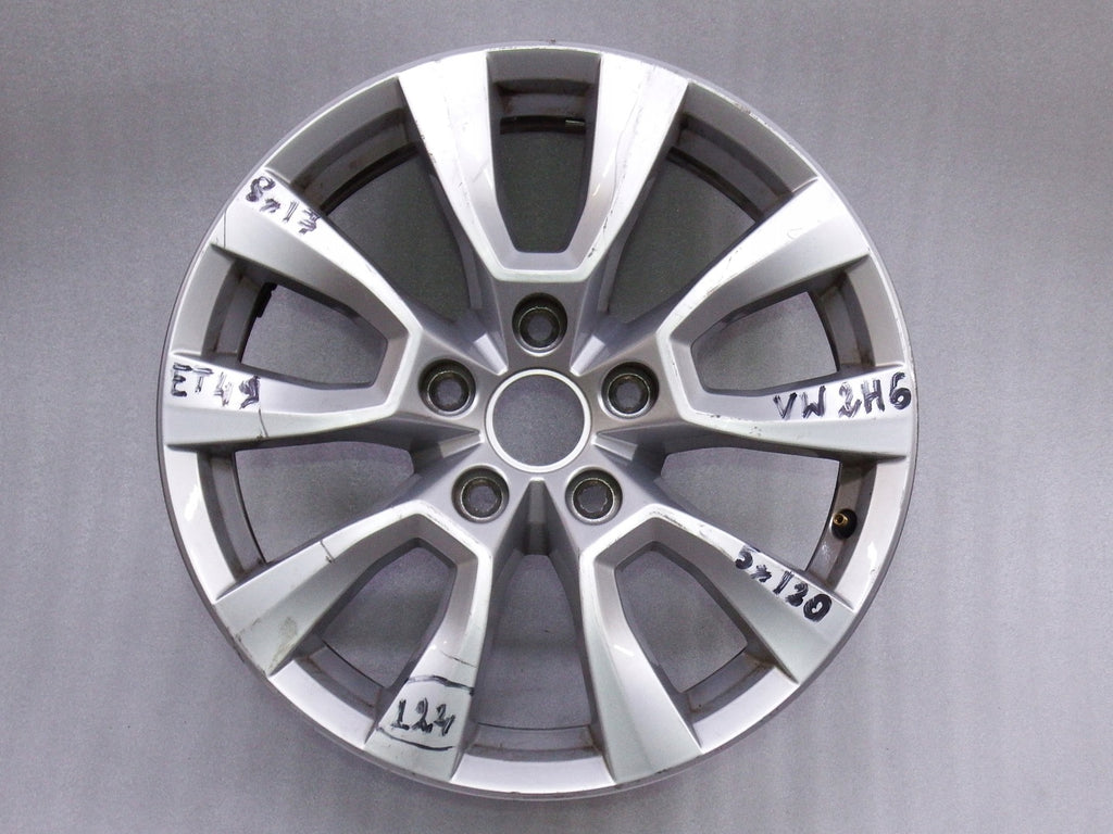 1x Alufelge 17 Zoll 8.0" 5x120 49ET Glanz Silber 2H6601025A VW Amarok Rim Wheel