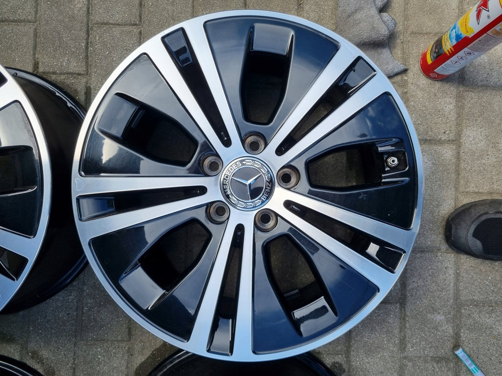 4x Alufelge 17 Zoll 7.5" 5x112 40ET Glanz Schwarz A2134015100 Mercedes-Benz FEL2920450926fm