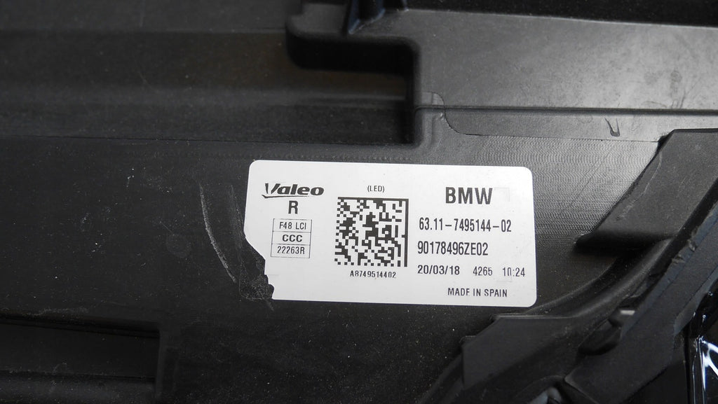 Frontscheinwerfer BMW X1 F48 7495144-02 Rechts Scheinwerfer Headlight SCH9580347942it