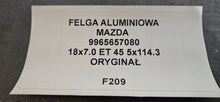 Laden Sie das Bild in den Galerie-Viewer, 1x Alufelge 18 Zoll 7.0&quot; 5x114.3 45ET 9965657080 Mazda Rim Wheel