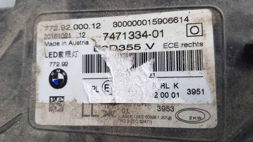 Frontscheinwerfer BMW 7 G11 G12 7483911-01 7471334-01 Laser Ein Satz Headlight SCH6479627678sg