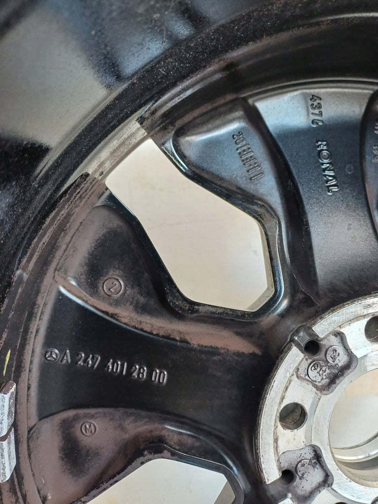 1x Alufelge 18 Zoll 7.5" 5x112 53ET Glanz Schwarz A2474012800 Mercedes-Benz W247