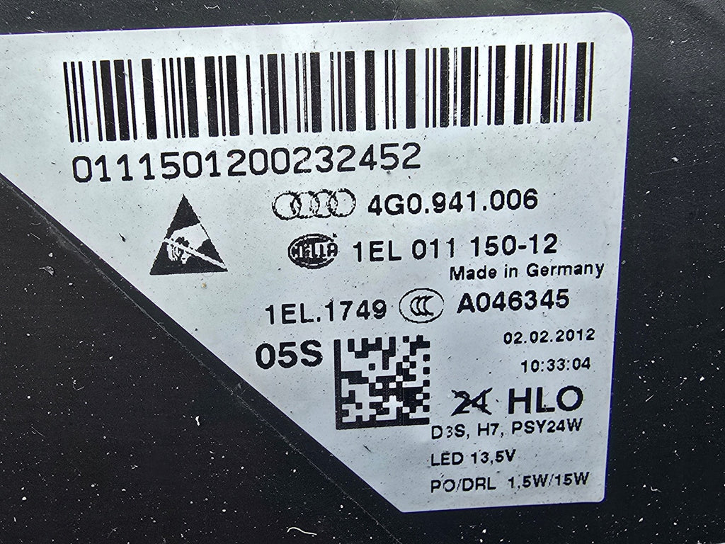 Frontscheinwerfer Audi A6 C7 4G0941006 Bi-Xenon Rechts Scheinwerfer Headlight