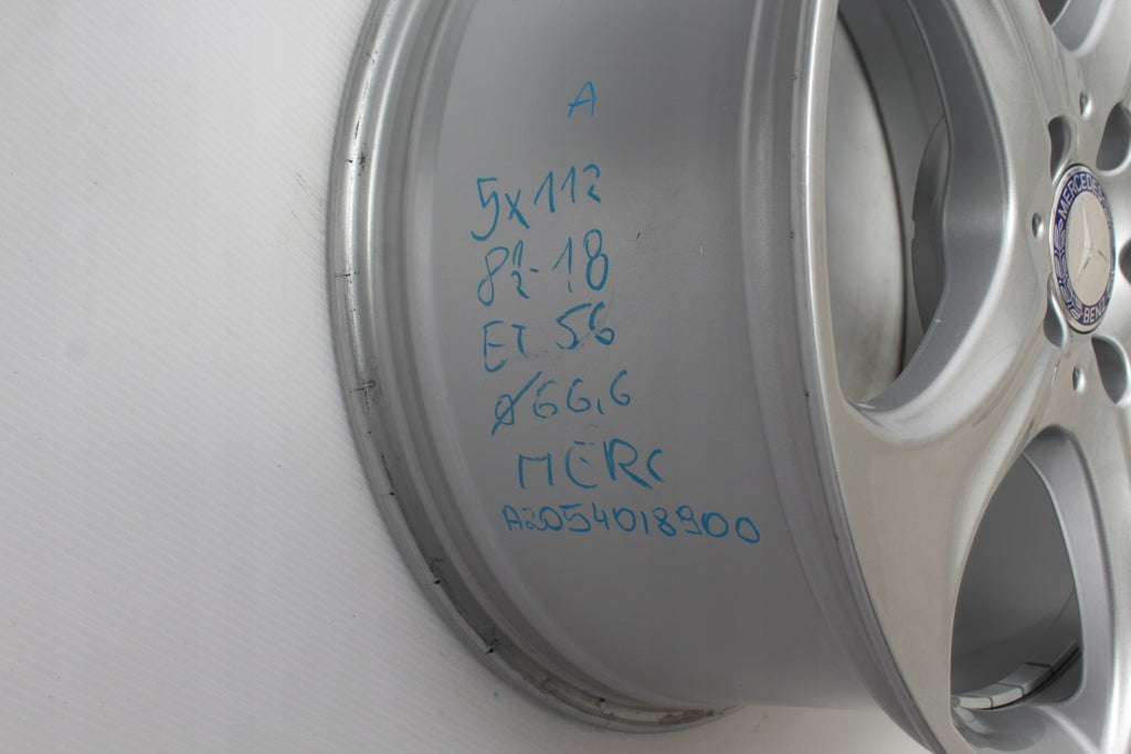 4x Alufelge 18 Zoll 8.5" 5x112 56ET Glanz Silber A2054018900 Mercedes-Benz FEL1577476228cw