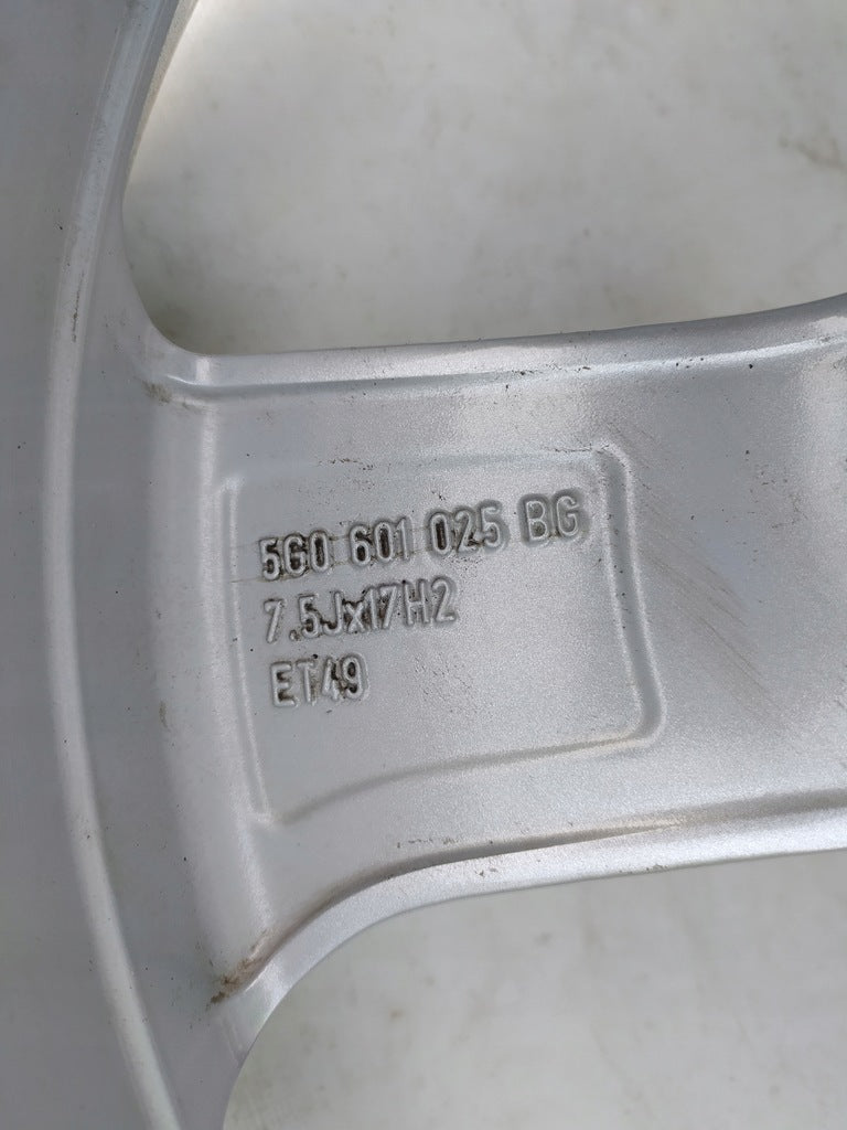 1x Alufelge 17 Zoll 7.5" 5x112 49ET Glanz Grau 5G0601025BG VW Golf Vii Rim Wheel FEL1433958169ej