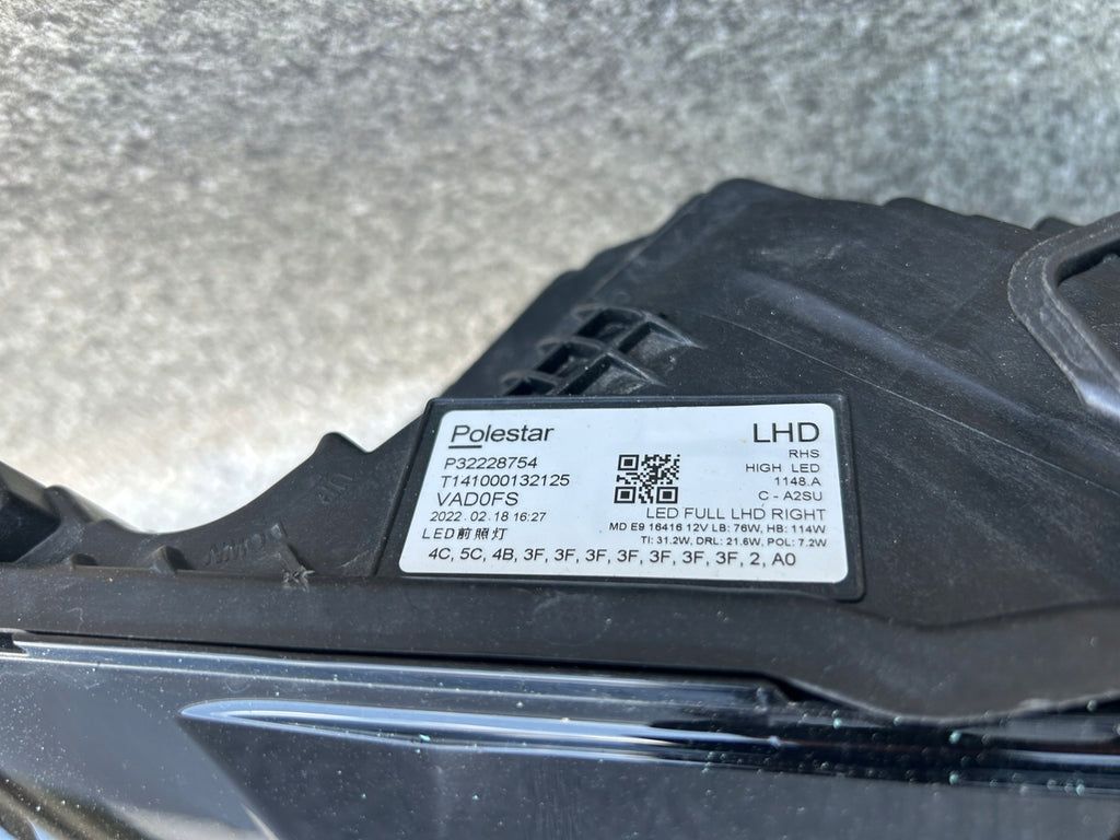 Frontscheinwerfer Polestar II P32228754 Full LED Rechts Scheinwerfer Headlight