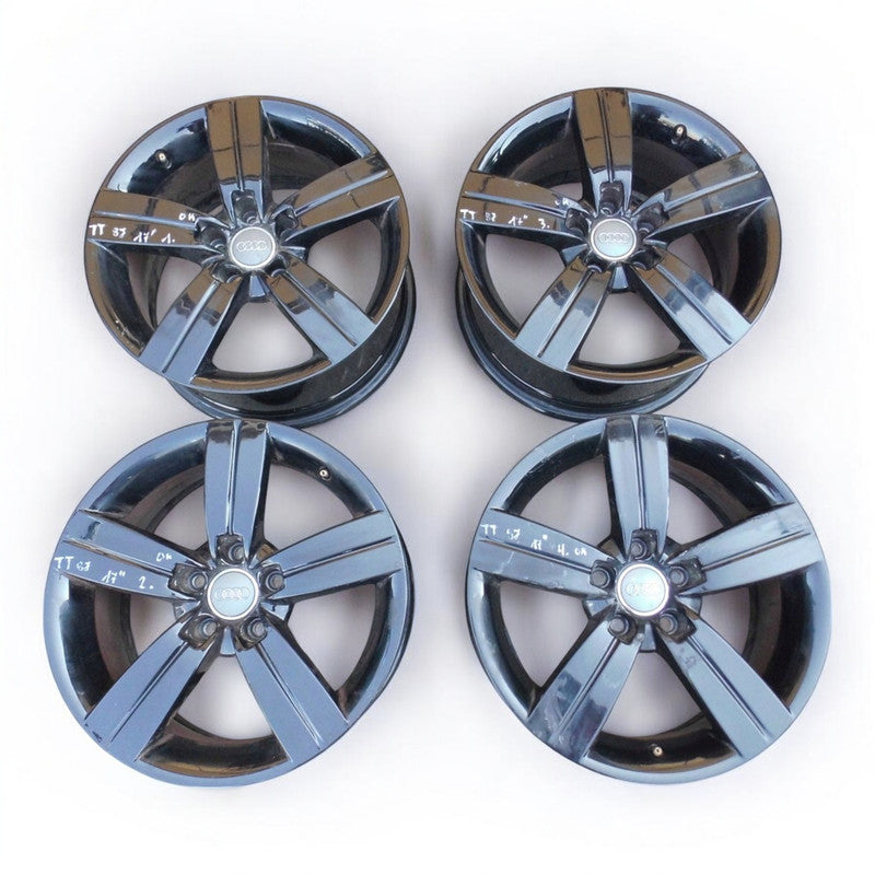 4x Alufelge 17 Zoll 8.0" 5x112 47ET Glanz 8J0601025C Audi A4 B7 Rim Wheel