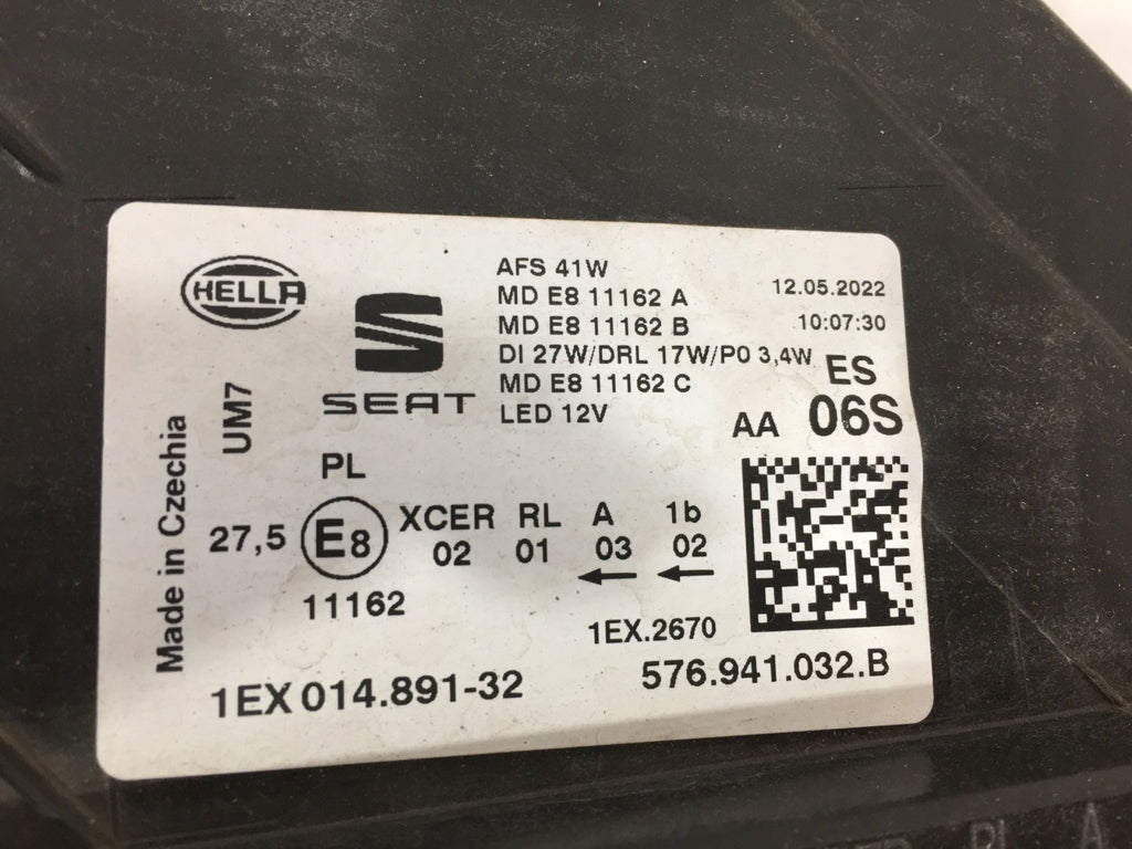 Frontscheinwerfer Seat Ateca 576941032B LED Rechts Scheinwerfer Headlight SCH5882755749yr