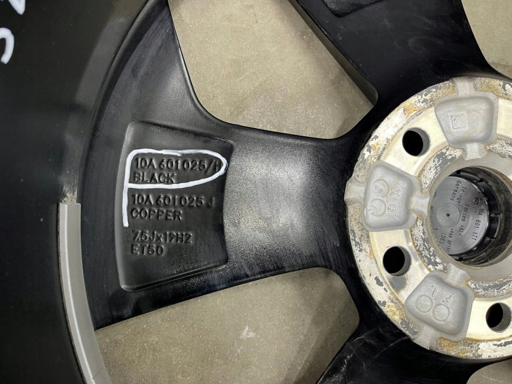 1x Alufelge 19 Zoll 7.5" 5x112 50ET Glanz Schwarz 10A601025H VW Id.3 Rim Wheel FEL4754887612gv