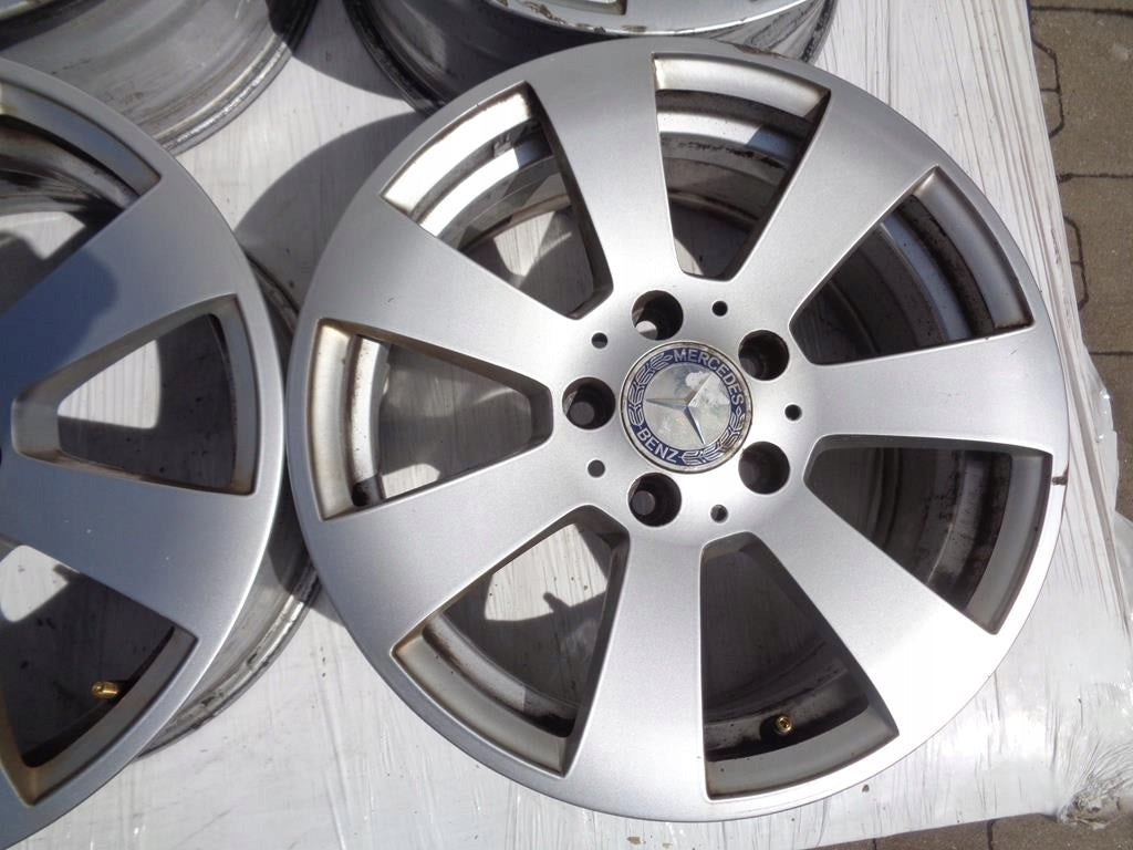 4x Alufelge 16 Zoll 7.0" 5x112 43ET Silber Mercedes-Benz W204 Rim Wheel FEL1555098257py