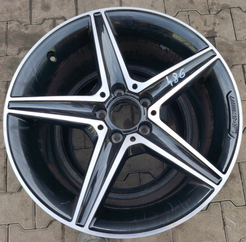 1x Alufelge 18 Zoll 8.5" 5x112 49ET Matt Schwarz A2054011200 Mercedes-Benz W205 FEL4725775356sr