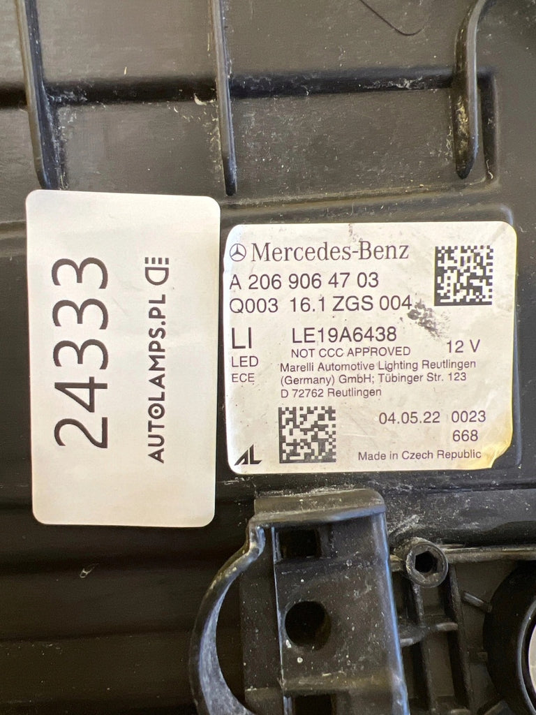 Frontscheinwerfer Mercedes-Benz W206 A2069064703 Full LED Links Headlight SCH5915857251eh