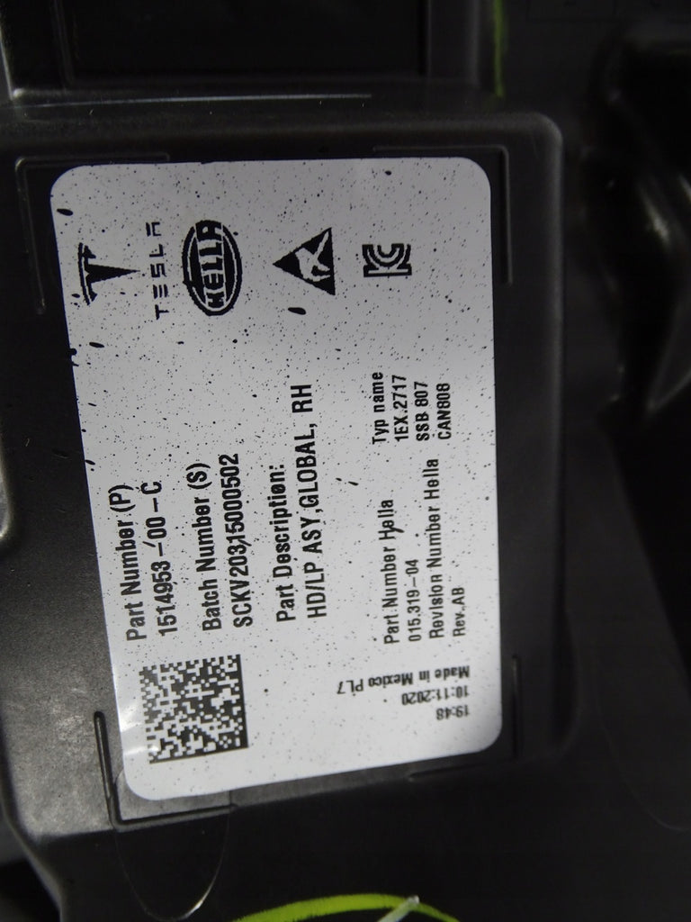 Frontscheinwerfer Tesla 3 1514952-00-C 1514953-00-C LED Rechts oder Links