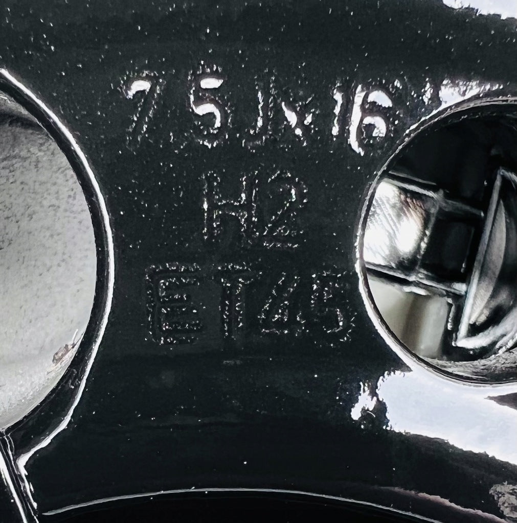 4x Alufelge 16 Zoll 7.5" 5x112 45ET Glanz Audi Rim Wheel FEL6141395736cf