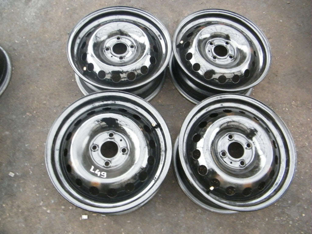 4x Alufelge 15 Zoll 6.0" 4x100 50ET Schwarz Dacia Sandero I Z Logan Rim Wheel FEL2347590568wk