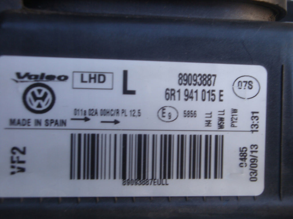 Frontscheinwerfer VW Polo 6r 6R1941015E Ein Stück (Rechts oder Links) Headlight SCH9489427375cf