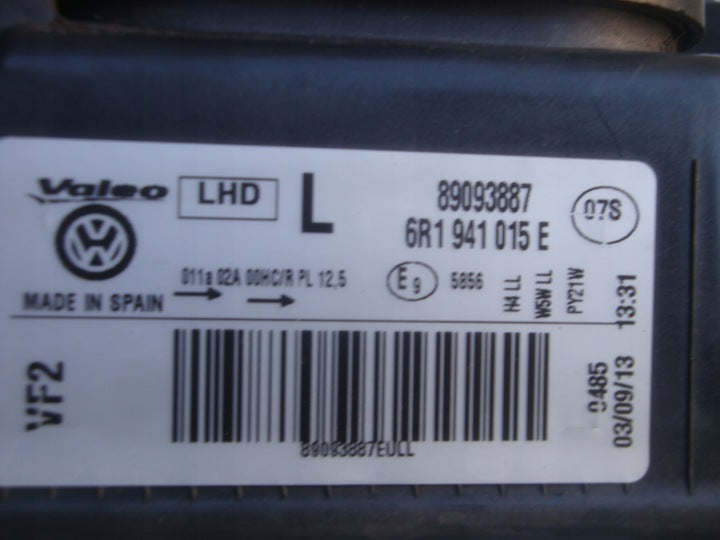 Frontscheinwerfer VW Polo 6r 6R1941015E Links Scheinwerfer Headlight SCH9489427375cf