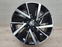 Laden Sie das Bild in den Galerie-Viewer, 4x Alufelge 18 Zoll 7.5" 5x112 48ET Glanz Schwarz 5E3601025AD Mg Octavia 5e3 I FEL5790951531ca