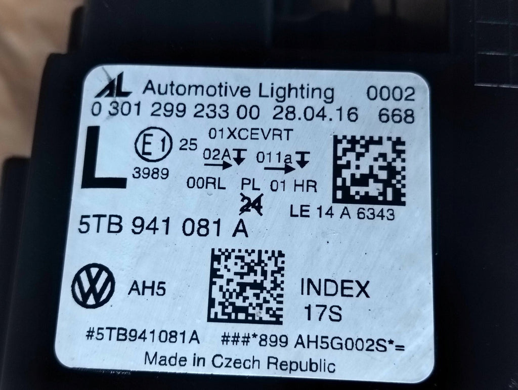 Frontscheinwerfer VW Touran 5TB941081A Links Scheinwerfer Headlight SCH9070238924nd