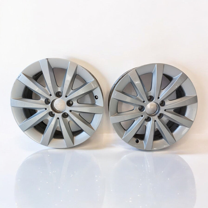 1x Alufelge 16 Zoll 6.5" 5x112 49ET Glanz Silber A2464010500 Mercedes-Benz