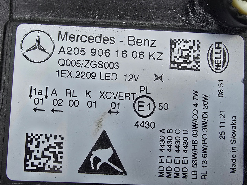 Frontscheinwerfer Mercedes-Benz W205 A2059061606KZ LED Rechts Headlight SCH5048142086qm