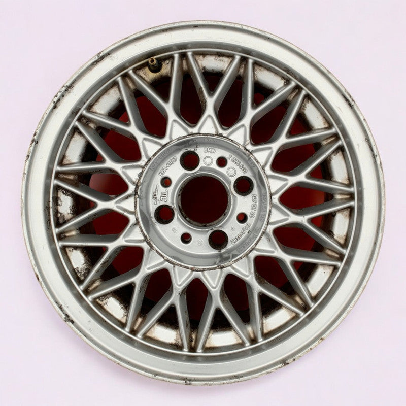 1x Alufelge 14 Zoll 6.5" 4x100 30ET Glanz Silber 2225540 BMW E30 Rim Wheel