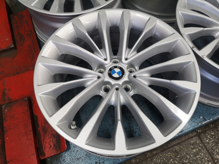 4x Alufelge 18 Zoll 8.0" 5x112 30ET Glanz Silber 6863418 BMW G30 Rim Wheel FEL1831486978wc