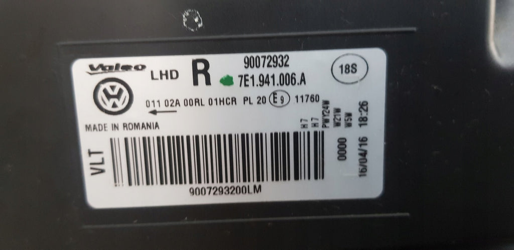 Frontscheinwerfer VW T6 7E1941006A Rechts Scheinwerfer Headlight