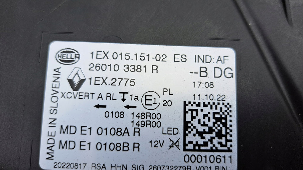 Frontscheinwerfer Renault 1EX015 151-01 151-02 Ein Stück (Rechts oder Links)