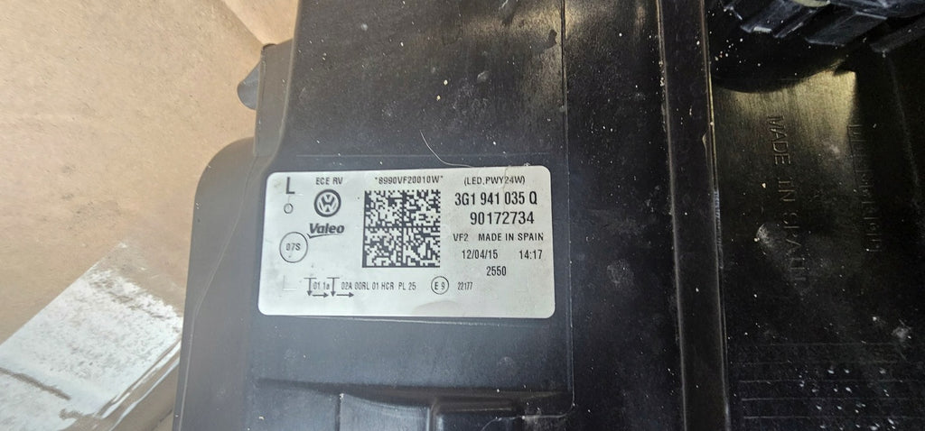 Frontscheinwerfer VW Passat B8 3G1941035Q Full LED Ein Stück (Rechts oder Links) SCH8736896106xo