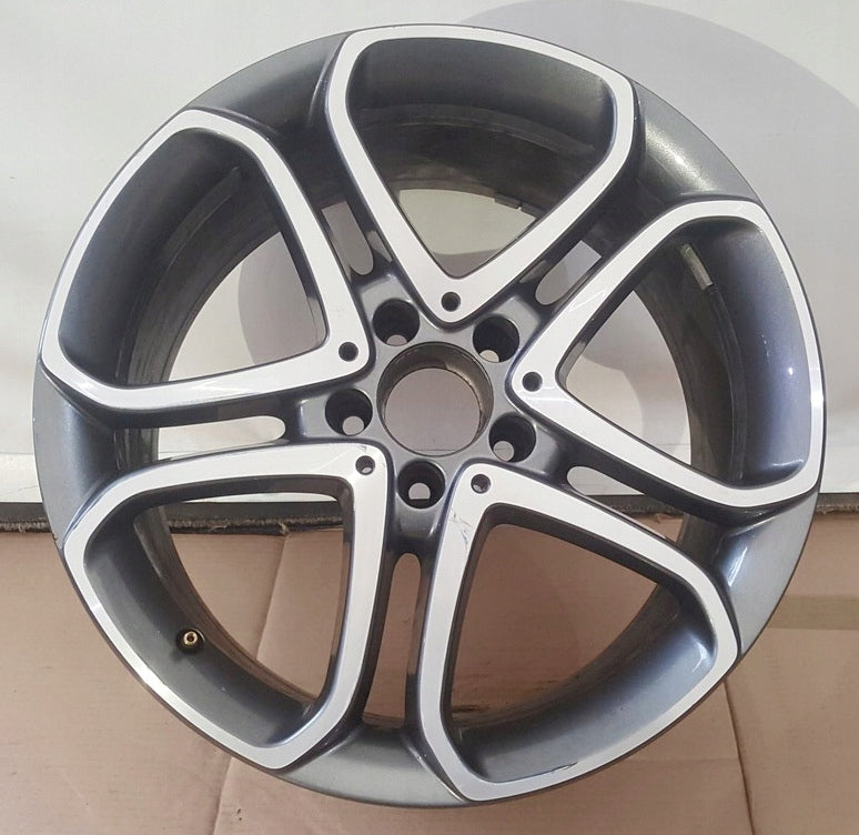 1x Alufelge 18 Zoll 9.5" 5x112 48ET Glanz Grau A2184012402 Mercedes-Benz Cls